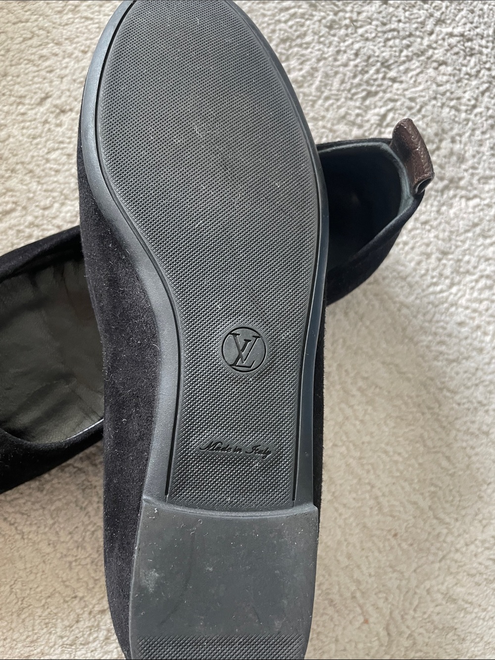 Louis Vuitton Black Suede Ballet Flats - Picture 5 of 5